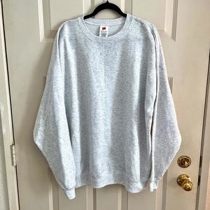 Hanes Ecosmart - 2XL Heather Grey Crewneck Sweatshirt